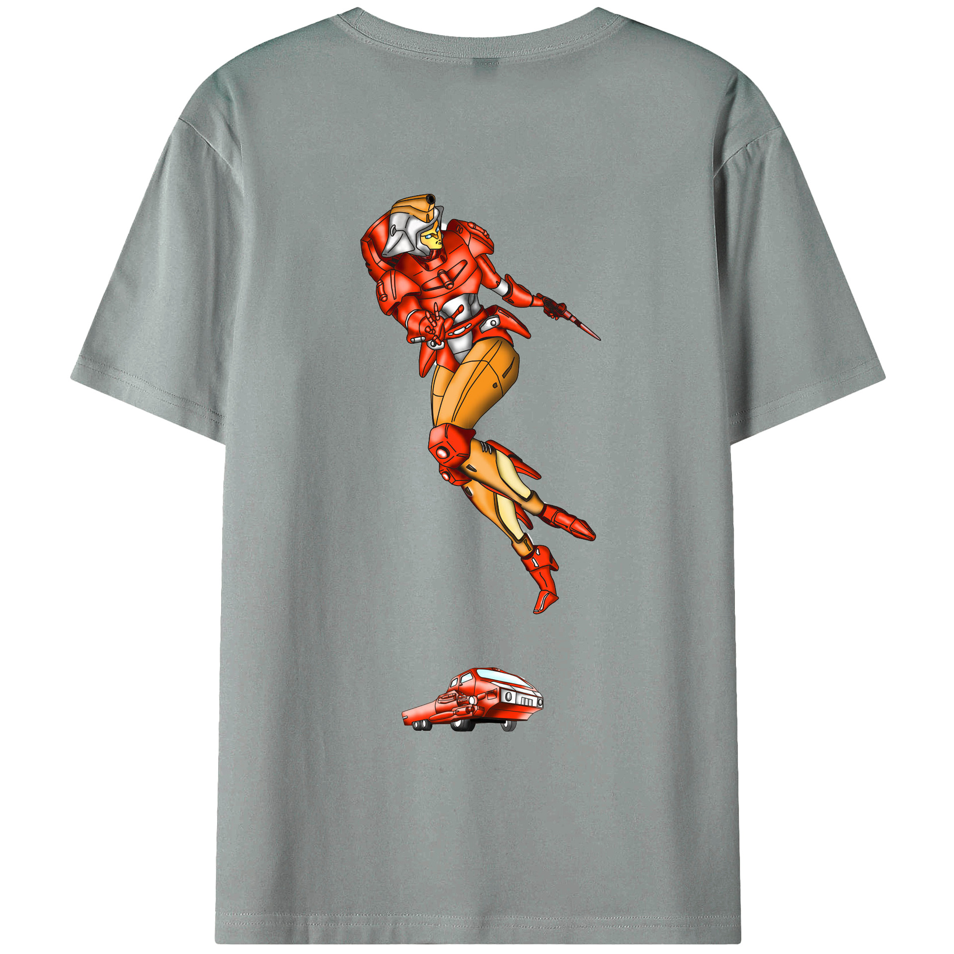 （画像用）  綿100％ メンズ半袖Tシャツ（バックプリント） 通気性